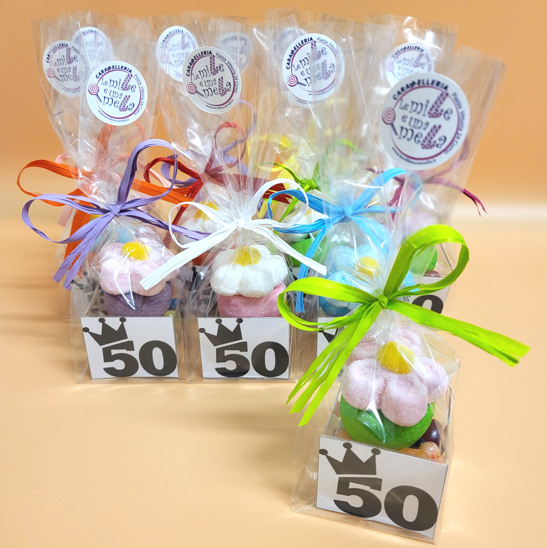coppette Jelly Belly marshmallow compleanno anniversario 50 vendita online Le Mille e una Mella