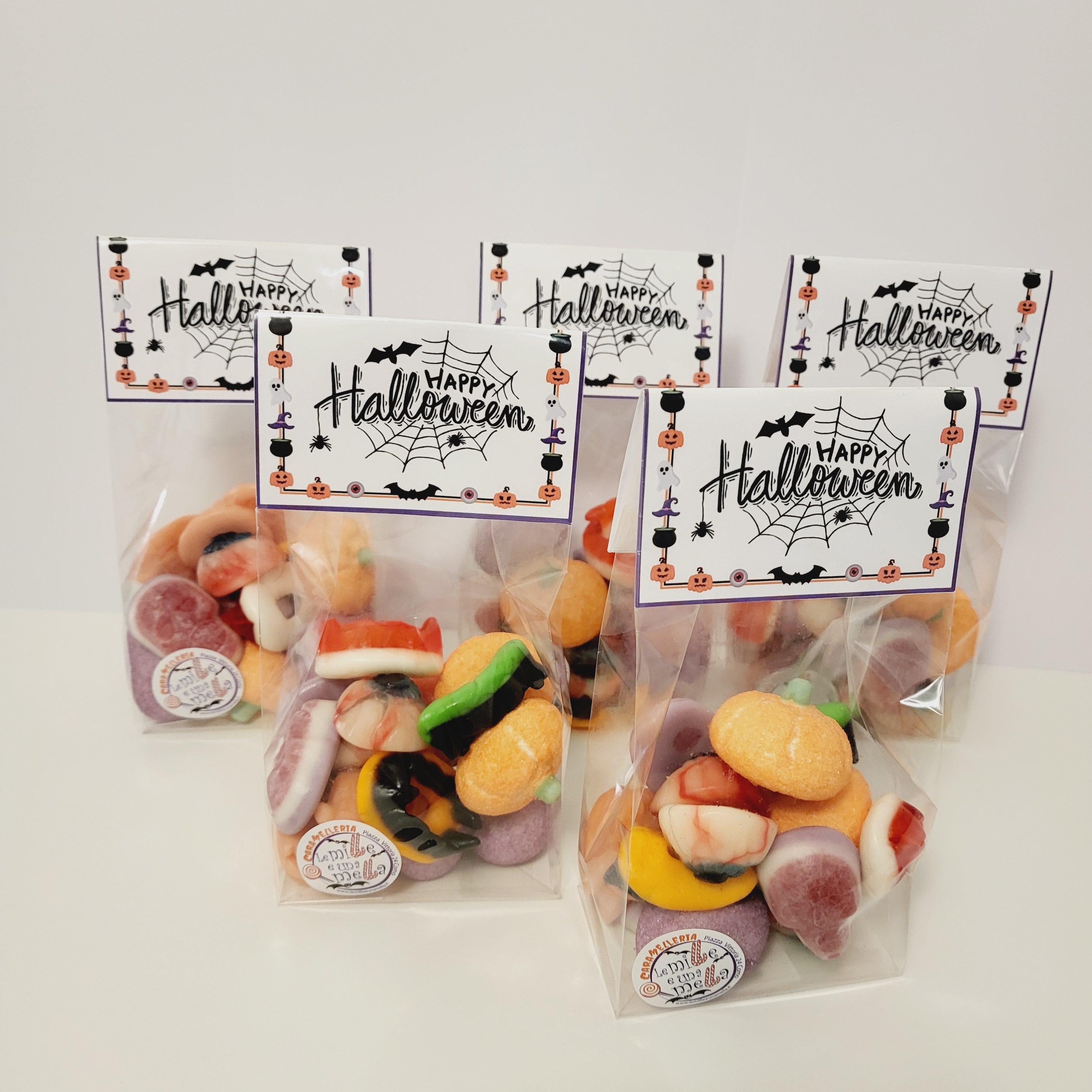 sacchettini dolcetto scherzetto Halloween caramelle marshmallow compleanno vendita online Le Mille e una Mella