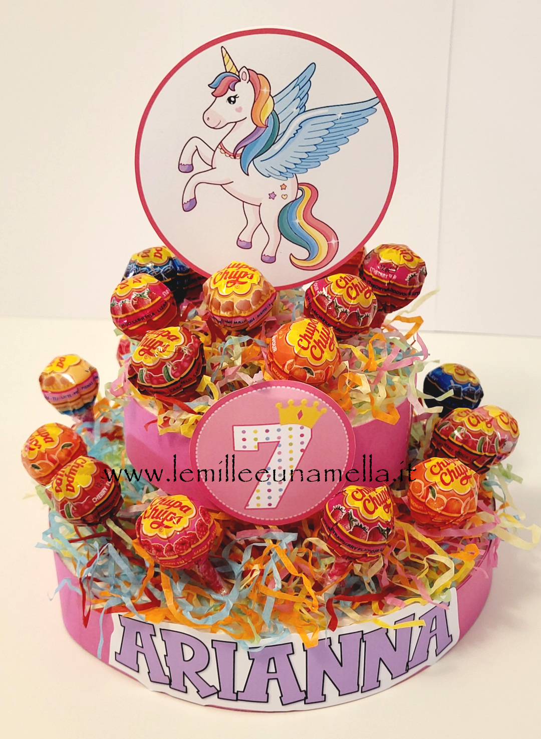 torta chupa chups unicorno bambini compleanno vendita online Le Mille e una Mella